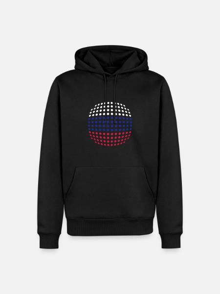 Russian Flag - Men’s Premium Organic Hoodie - black
