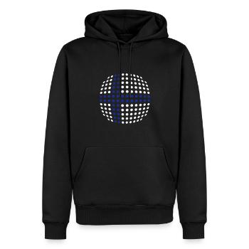 Finland flag (Dotted) - Männer Premium Bio Hoodie - Schwarz - Vorne - Nico (187cm)