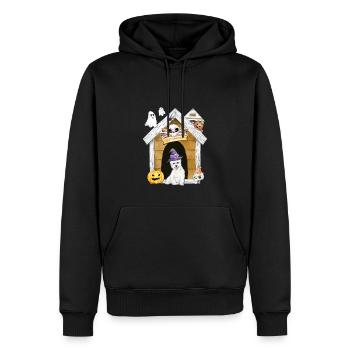 Halloween West Highland Terrier Chien Sorcière - Sweat à capuche Premium bio Homme - noir - Devant - Nico (187cm)