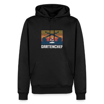Gartenchef Gärtnerei Gärtner Garten Rasenmäher Gär - Männer Premium Bio Hoodie - Schwarz - Vorne - Nico (187cm)