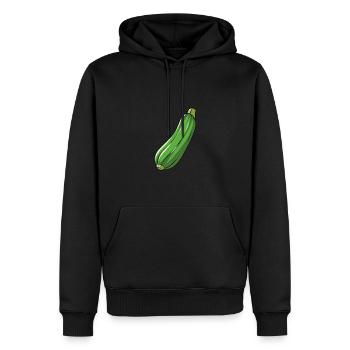 Zucchini - Männer Premium Bio Hoodie - Schwarz - Vorne - Nico (187cm)