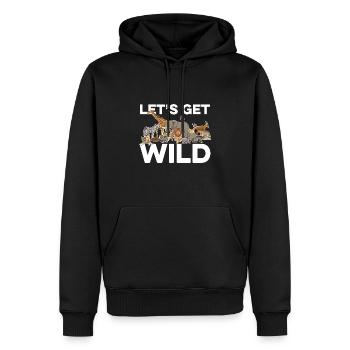 Let's Get Wild Animal Lover Animal Keeper Zoo Keep - Männer Premium Bio Hoodie - Schwarz - Vorne - Nico (187cm)