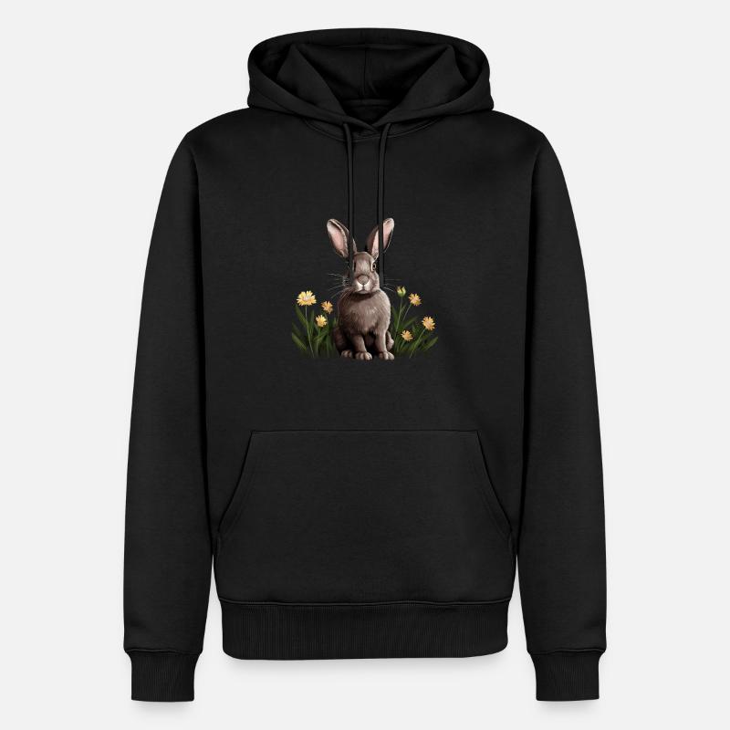 Lapin Lapin - Sweat à capuche Premium bio Homme - noir
