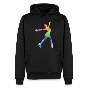 Eiskunstlauf Eiskunstlauf Schlittschuh Schlittschuh Tanz Wintersport - Männer Premium Bio Hoodie - Schwarz - Vorne - Nico (187cm)