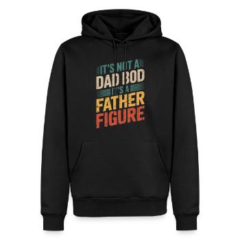 It's Not A Dad Bod, It's A Father Figure Quote - Men’s Premium Organic Hoodie - black - Front - Nico (187cm)