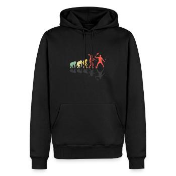 Joueur de squash Joueur de squash Evolution Raquetball S - Sweat à capuche Premium bio Homme - noir - Devant - Nico (187cm)