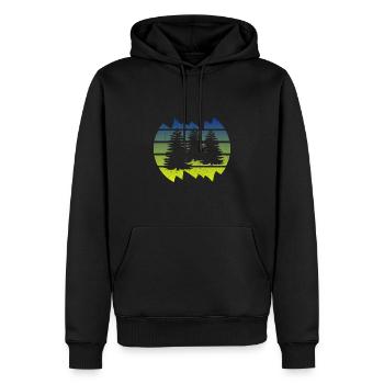 Randonnée - Sunset Outdoor - Sweat à capuche Premium bio Homme - noir - Devant - Nico (187cm)