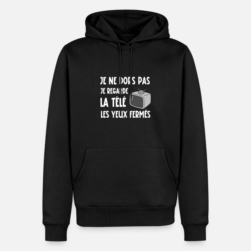 je ne dors pas - Sweat à capuche Premium bio Homme - noir