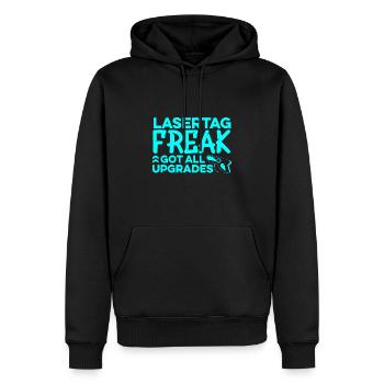 Lasertag Freak Got All The Upgrades Lasertag Playe - Männer Premium Bio Hoodie - Schwarz - Vorne - Nico (187cm)