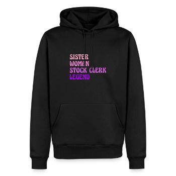 Sister Woman Stock Clerk Legend Finance Bookkeepin - Männer Premium Bio Hoodie - Schwarz - Vorne - Nico (187cm)