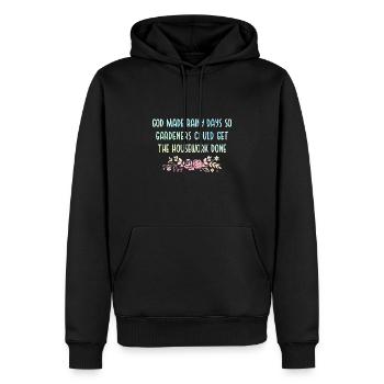 God Made Rainy Days So Gardeners Could Get The Hou - Männer Premium Bio Hoodie - Schwarz - Vorne - Nico (187cm)