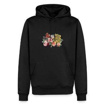 These Roses Are Free Florist Plants Botanical Flow - Männer Premium Bio Hoodie - Schwarz - Vorne - Nico (187cm)