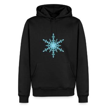 Snowflake - Men’s Premium Organic Hoodie - black - Front - Nico (187cm)