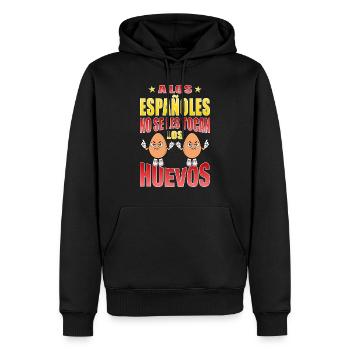 Spanier rühren ihre Eier nicht an - Männer Premium Bio Hoodie - Schwarz - Vorne - Nico (187cm)