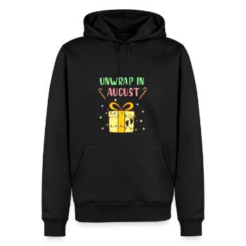 Déballer en août, Drôle de Noël en juillet, Noël - Sweat à capuche Premium bio Homme - noir - Devant - Nico (187cm)