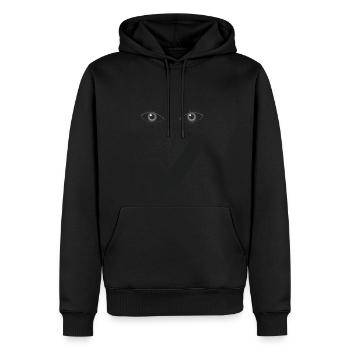 Beau sourire - Beau visage C04. - Sweat à capuche Premium bio Homme - noir - Devant - Nico (187cm)