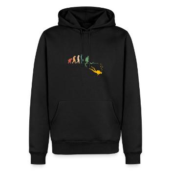 Evolution Graphic Diver Diving Scuba Diver Apnoe S - Männer Premium Bio Hoodie - Schwarz - Vorne - Nico (187cm)