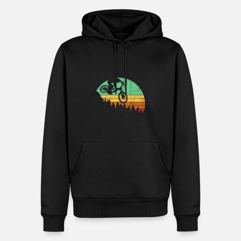 VTT - Sweat à capuche Premium bio Homme - noir
