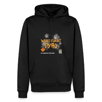 West Coast Pyro - Männer Premium Bio Hoodie - Schwarz - Vorne - Nico (187cm)
