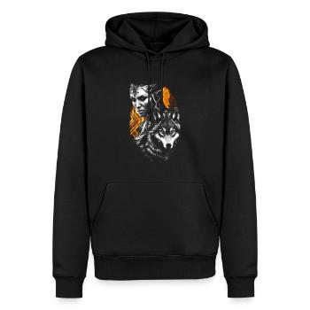 Gardiens de la forêt - Sweat à capuche Premium bio Homme - noir - Devant - Nico (187cm)