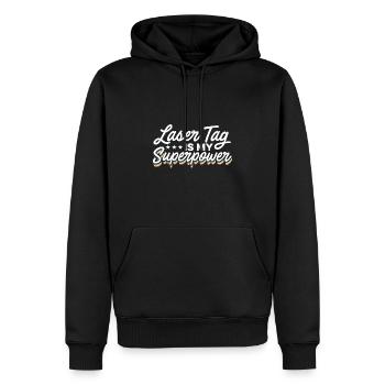 Lasertag Is My Superpower Lasertag Player Lasertag - Männer Premium Bio Hoodie - Schwarz - Vorne - Nico (187cm)