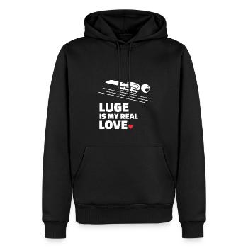 J’adore Clean - Sweat à capuche Premium bio Homme - noir - Devant - Nico (187cm)