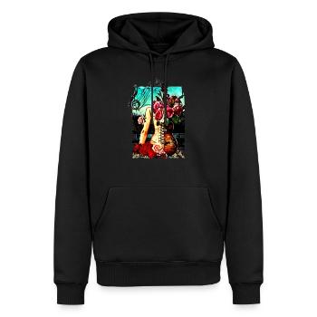 Gitarre Hüften - Männer Premium Bio Hoodie - Schwarz - Vorne - Nico (187cm)