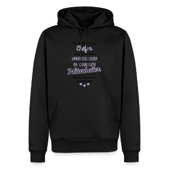 Beste Chefin Tasse - Männer Premium Bio Hoodie - Schwarz - Vorne - Nico (187cm)