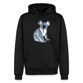 Koala, Koalabär - Männer Premium Bio Hoodie - Schwarz - Vorne - Nico (187cm)