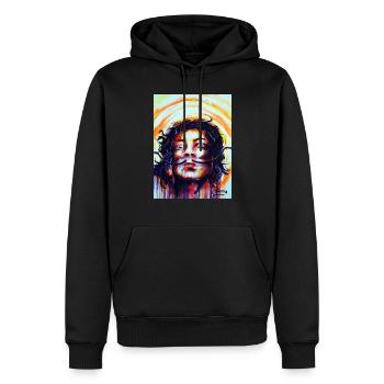 Salvador D. - Men’s Premium Organic Hoodie - black - Front - Nico (187cm)