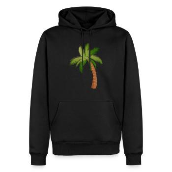 Palme Palmen - Männer Premium Bio Hoodie - Schwarz - Vorne - Nico (187cm)