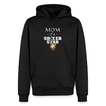 Fußball-Mutter-Hemden-Mutter eines Fußball-Sterns - Männer Premium Bio Hoodie - Schwarz - Vorne - Nico (187cm)