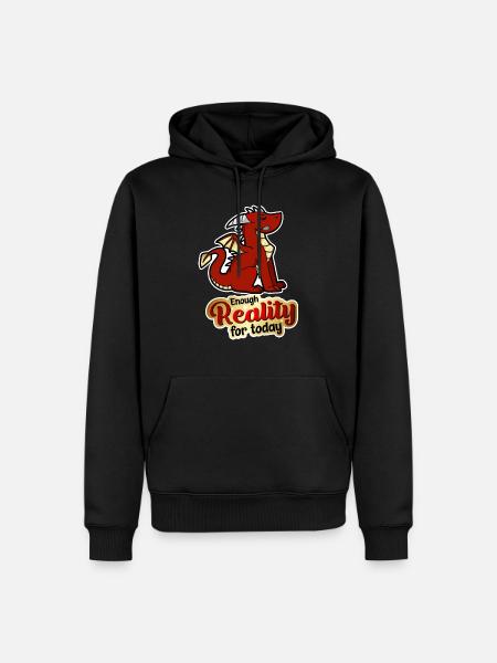 Assez de réalité pour aujourd’hui - Dragon - Sweat à capuche Premium bio Homme - noir