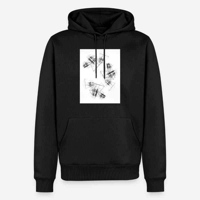 Cubes abstraits - Sweat à capuche Premium bio Homme - noir