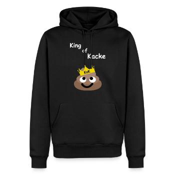 King of Kacke - Männer Premium Bio Hoodie - Schwarz - Vorne - Nico (187cm)