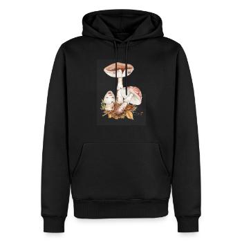 Perlpilz (Amanita rubescens) - Männer Premium Bio Hoodie - Schwarz - Vorne - Nico (187cm)