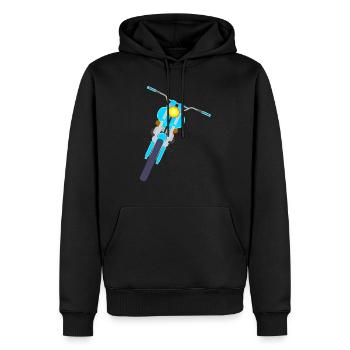 moped - Männer Premium Bio Hoodie - Schwarz - Vorne - Nico (187cm)