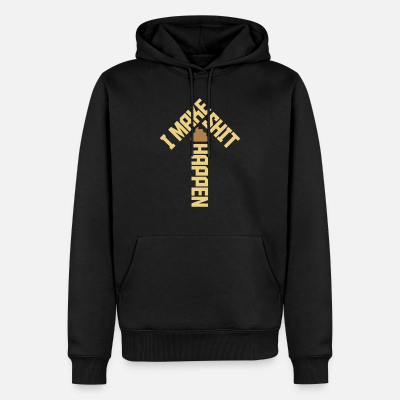 Je fais de la merde - Sweat à capuche Premium bio Homme - noir