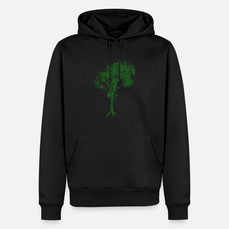 tree - Sweat à capuche Premium bio Homme - noir