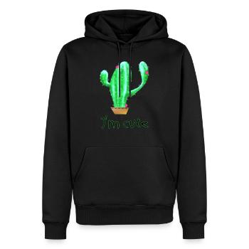 Kaktus - Männer Premium Bio Hoodie - Schwarz - Vorne - Nico (187cm)