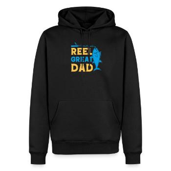 Jeder mit einem Angelschein braucht das! Hinzufügen - Männer Premium Bio Hoodie - Schwarz - Vorne - Nico (187cm)