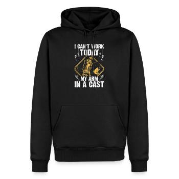 Jeder mit einem Angelschein braucht das! Hinzufügen - Männer Premium Bio Hoodie - Schwarz - Vorne - Nico (187cm)
