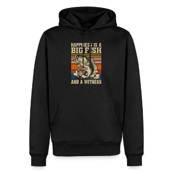 Jeder mit einem Angelschein braucht das! Hinzufügen - Männer Premium Bio Hoodie - Schwarz - Vorne - Nico (187cm)