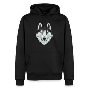 Süßer sibirischer Husky-Welpe Künstlerisches - Männer Premium Bio Hoodie - Schwarz - Vorne - Nico (187cm)
