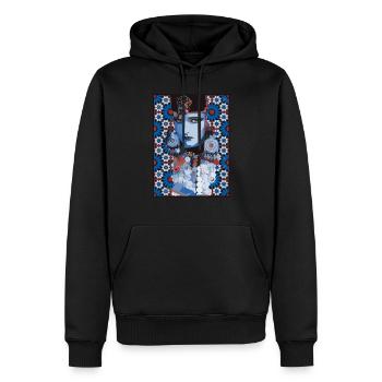 femme berber - Sweat à capuche Premium bio Homme - noir - Devant - Nico (187cm)