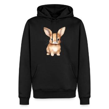Süßer Hase - Männer Premium Bio Hoodie - Schwarz - Vorne - Nico (187cm)