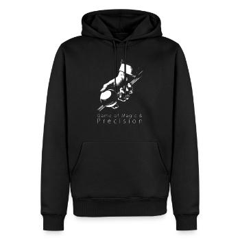 Billard - Spiel der Magie und Präzision - Männer Premium Bio Hoodie - Schwarz - Vorne - Nico (187cm)