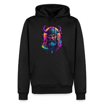 Viking coloré - Sweat à capuche Premium bio Homme - noir - Devant - Nico (187cm)