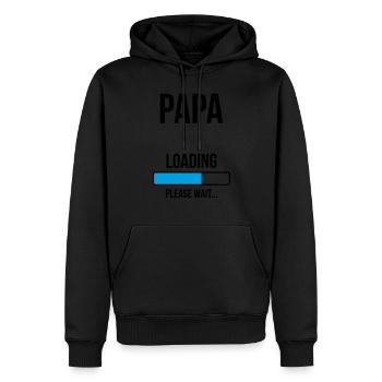 Zukünftiger Papa - personalisiert werden - Männer Premium Bio Hoodie - Schwarz - Vorne - Nico (187cm)