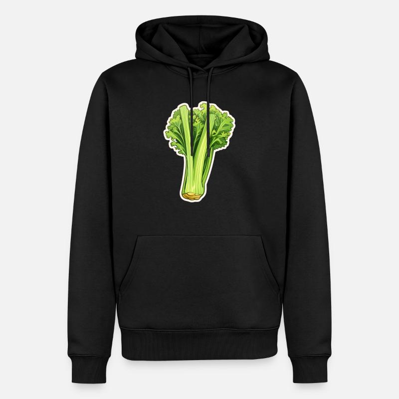 Céleri ou branche de céleri - Sweat à capuche Premium bio Homme - noir